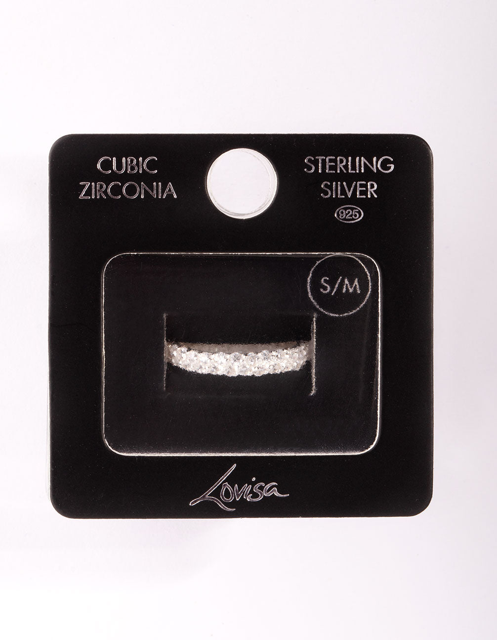 Sterling Silver Statement Cubic Zirconia Band Ring