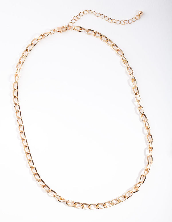 Gold Medium Link Necklace