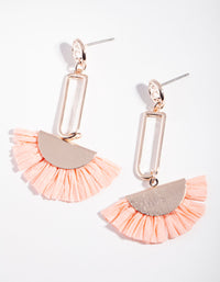 Rose Gold Molten Fan Drop Earrings - link has visual effect only