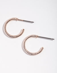 Rose Gold Croissant Hoop Earrings - link has visual effect only