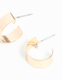 Gold Thick Micro Hoop Earrings - link has visual effect only