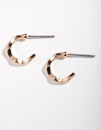 Gold Squiggle Hoop Earrings - link has visual effect only