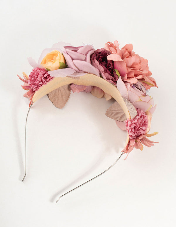Multicoloured Flower Fabric Headband