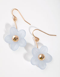 Gold Mini Flower Drop Earrings - link has visual effect only