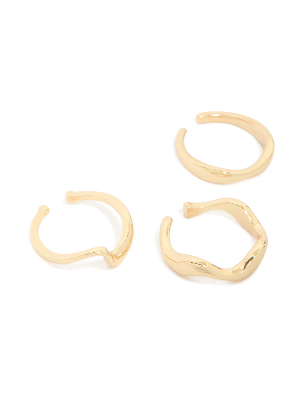 Gold Plated Molten Ring Pack
