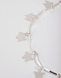 Silver Butterfly Charm Anklet - link has visual effect only