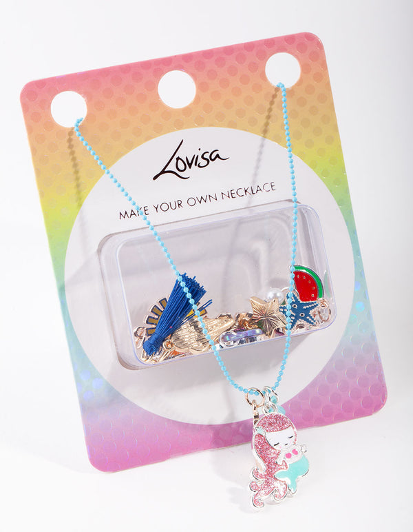 Kids Silver Make Your Own Mermaid Charm Necklace