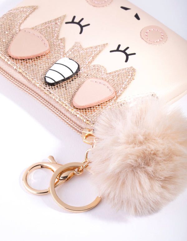 Kids Mixed Material Glitter Unicorn Purse