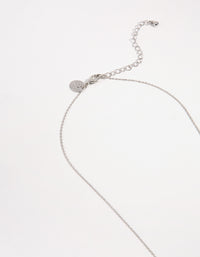 Silver Cubic Zirconia Baguette Butterfly Necklace - link has visual effect only