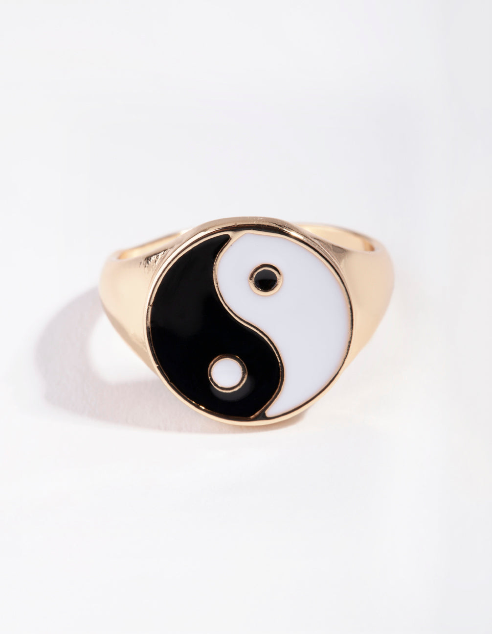 Gold Yin Yang Signet Ring