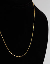 9ct Gold Twist Curb Chain Necklace - link has visual effect only