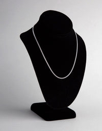 Sterling Silver Diamond Cut Curb Chain Necklace - link has visual effect only