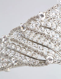Silver Cubic Zirconia Royal Tiara - link has visual effect only