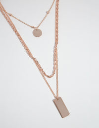 Rose Gold Geometric 3 Layered Choker - link has visual effect only