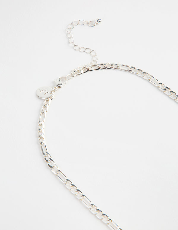 Silver 5mm Figaro Link Necklace