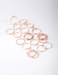 Rose Gold Diamond Cut Ring 26-Pack - link has visual effect only