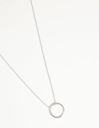 Sterling Silver Open Circle Necklace - link has visual effect only