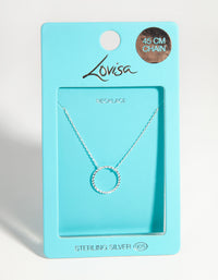 Sterling Silver Open Circle Necklace - link has visual effect only