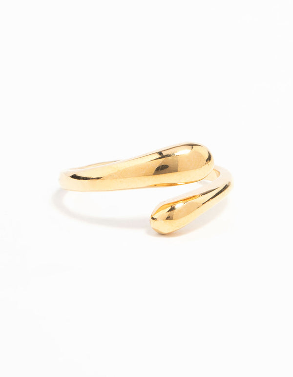 Gold-Plated Sterling Silver Open Ring