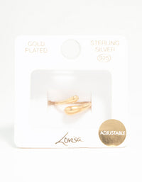 Gold-Plated Sterling Silver Open Ring - link has visual effect only