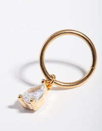 Surgical Steel Gold Pear Belly Ring - link has visual effect only