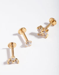 Gold Plated Surgical Steel Butterfly Flat Back Pack - link has visual effect only