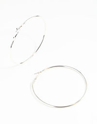 Silver Medium Hoop Earrings - link has visual effect only