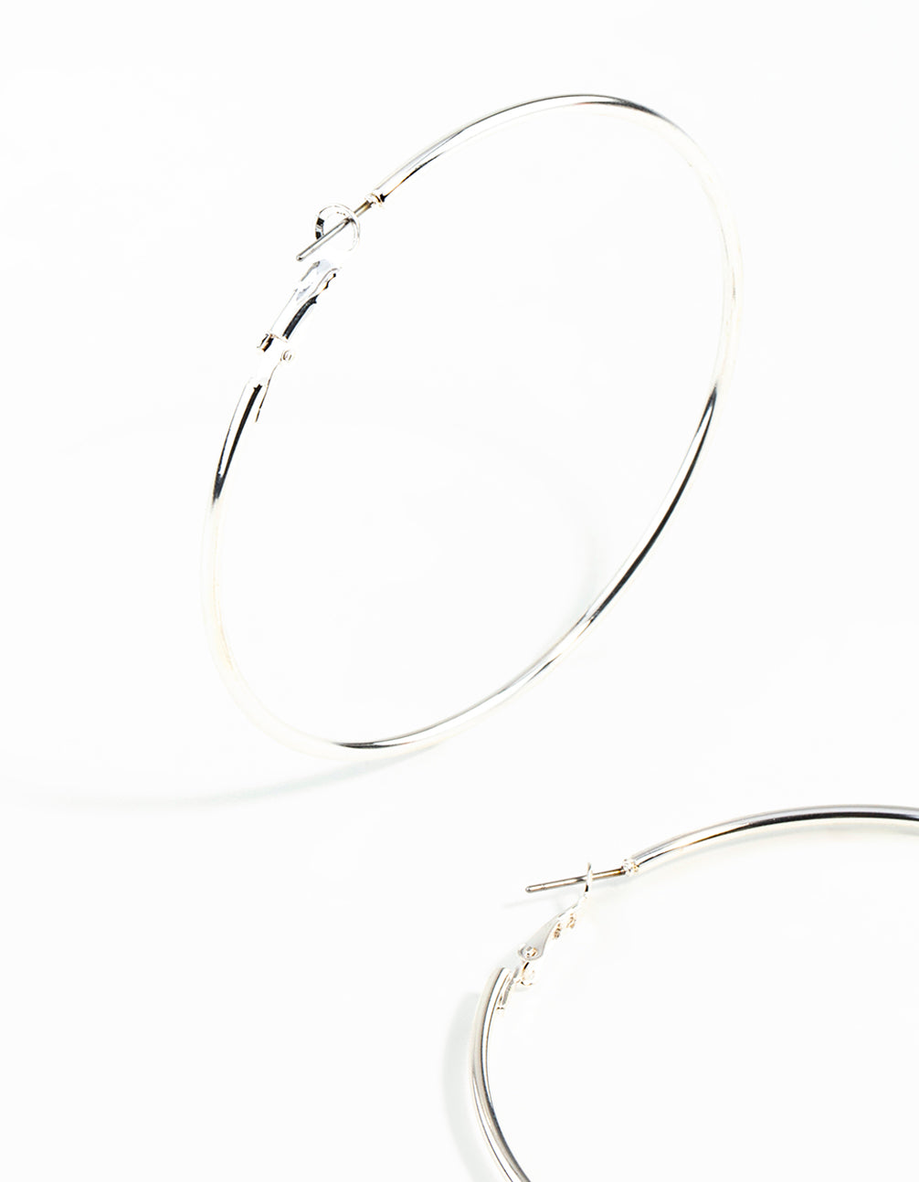 Silver Medium Hoop Earrings
