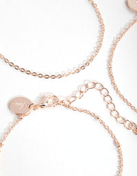 Rose Gold Dainty Pearl Bracelet Pack - link has visual effect only
