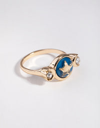 Gold Mood Star 3-Stone Ring - link has visual effect only