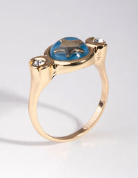 Gold Mood Star 3-Stone Ring - link has visual effect only