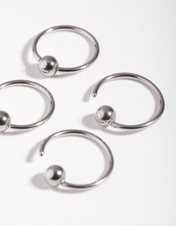 Surgical Steel Large Ball Nose Stud 4-Pack