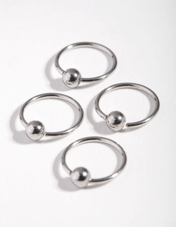 Surgical Steel Large Ball Nose Stud 4-Pack