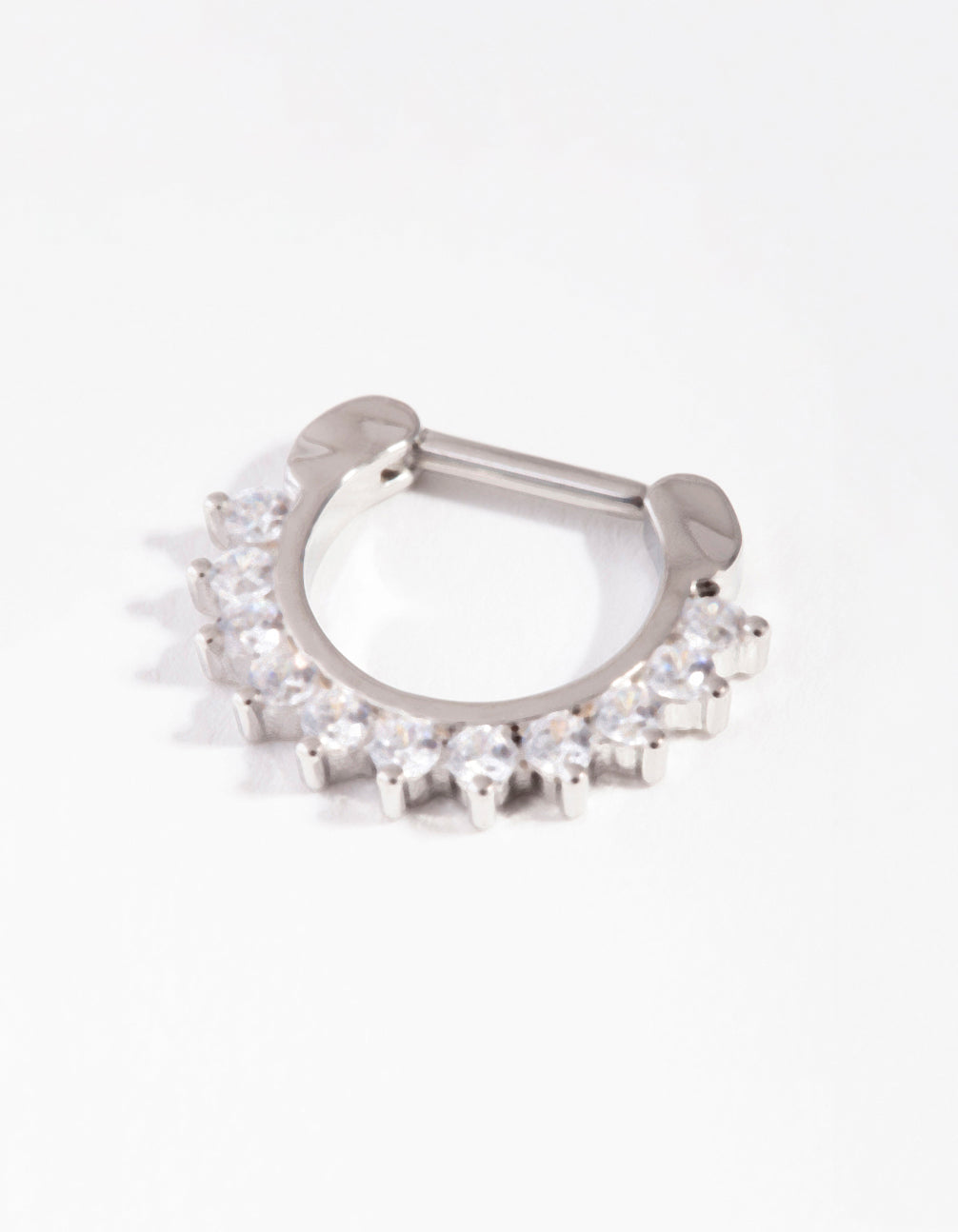 Surgical Steel Cubic Zirconia Septum