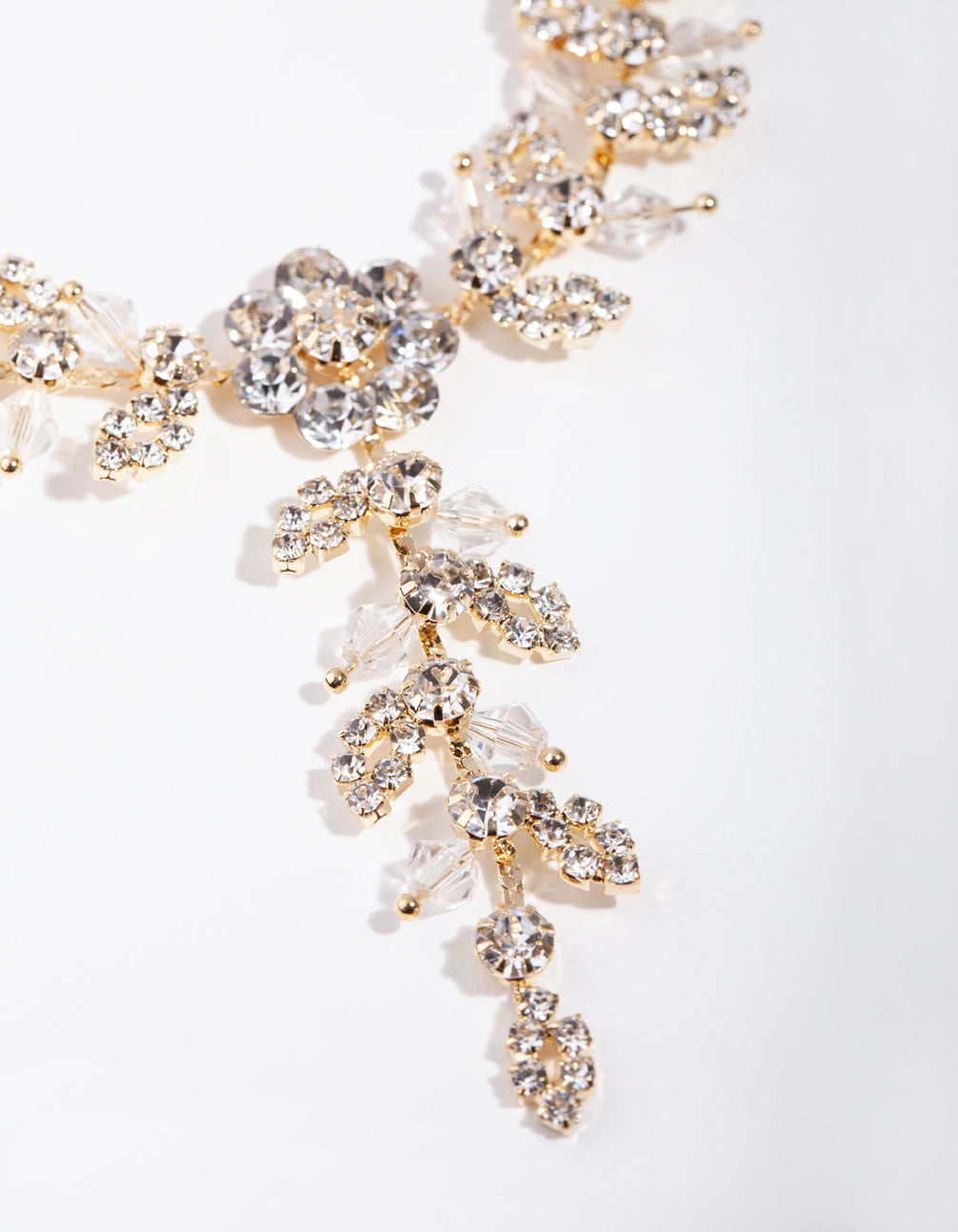 Gold Flower Diamante & Bead Drape