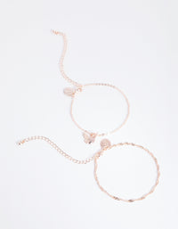 Rose Gold Butterfly Bracelet Pack - link has visual effect only
