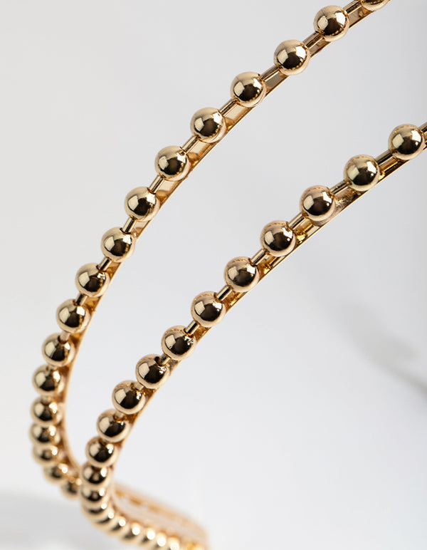 Gold Double Row Mini Ball Headband