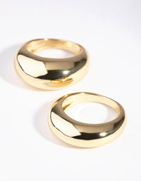 Gold Plated Small & Big Dome Pack Rings - link has visual effect only