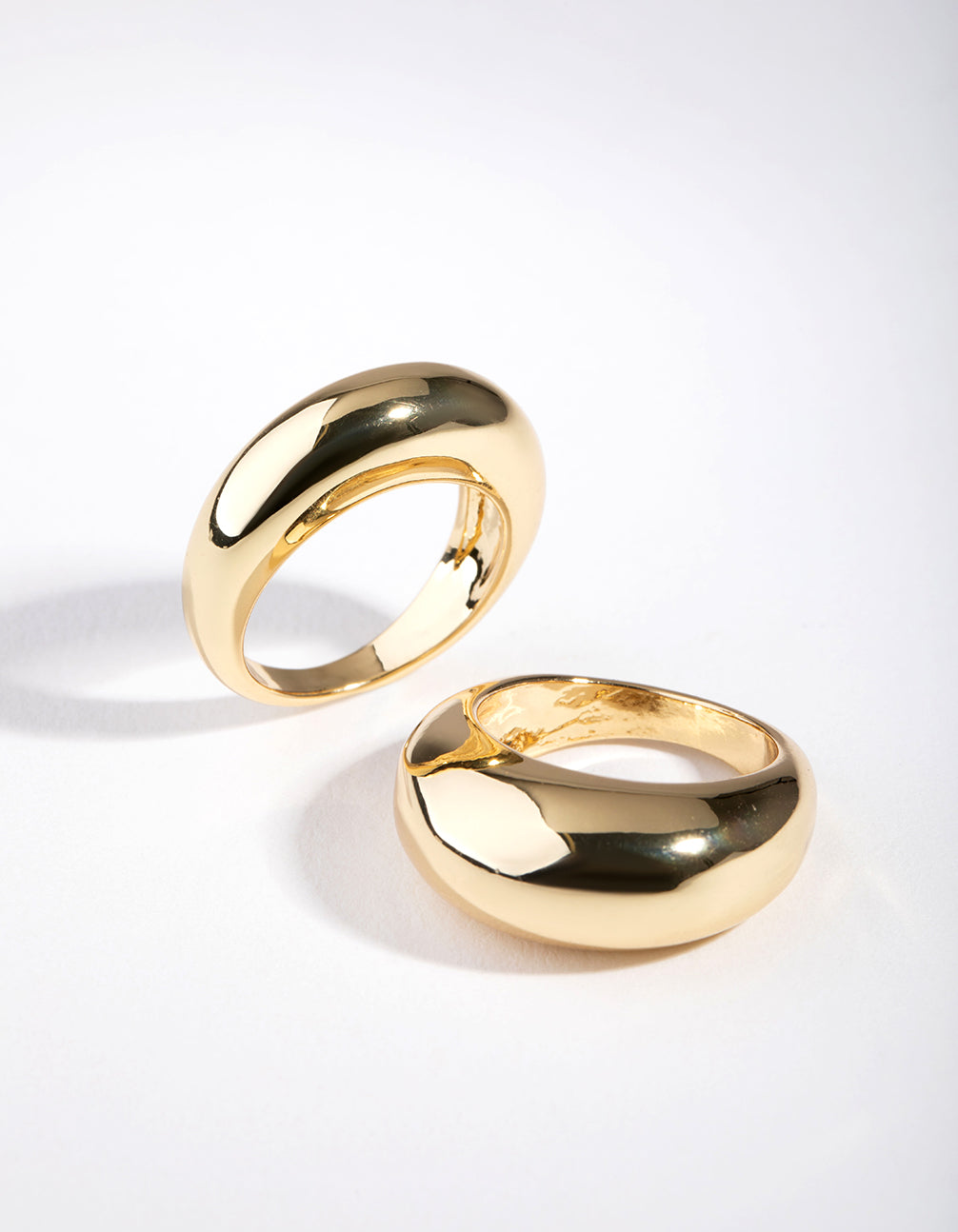 Gold Plated Small & Big Dome Pack Rings