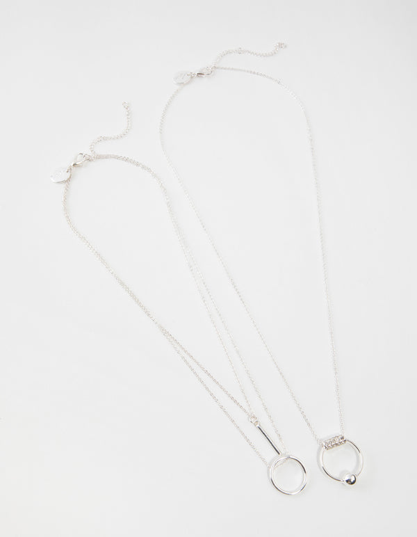 Silver 3-Row Necklace