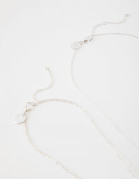 Silver 3-Row Necklace - link has visual effect only