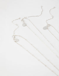 Antique Silver Mix Locket 3-Row Necklace - link has visual effect only