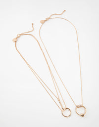 Gold Fine Geo Ball 3-Row Necklace - link has visual effect only