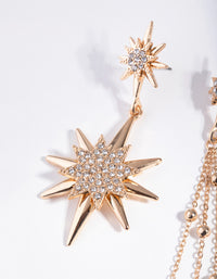 Gold Mismatch Celestial Earrings - link has visual effect only