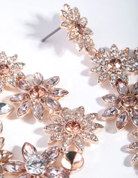 Gold Flower Cluster Teardrop Earrings - link has visual effect only