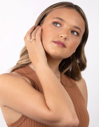 Gold Plated Sterling Silver Daisy Bee Open Ring - link has visual effect only