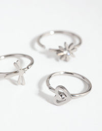 Surgical Steel Mini Motif Nose Ring Pack - link has visual effect only