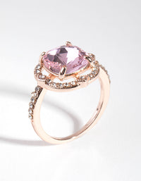 Rose Gold Pink Stone Ring - link has visual effect only