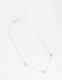 Silver Triple Butterfly Necklace - link has visual effect only