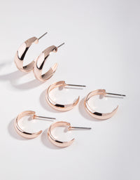 Rose Gold Chubby Pack Hoop Earring - link has visual effect only